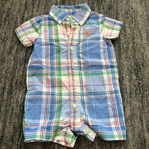 Plaid Polo Onesie